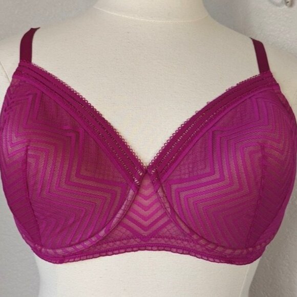 ThirdLove 36 F Graphic Mesh Demi Bra - Picture 1 of 4